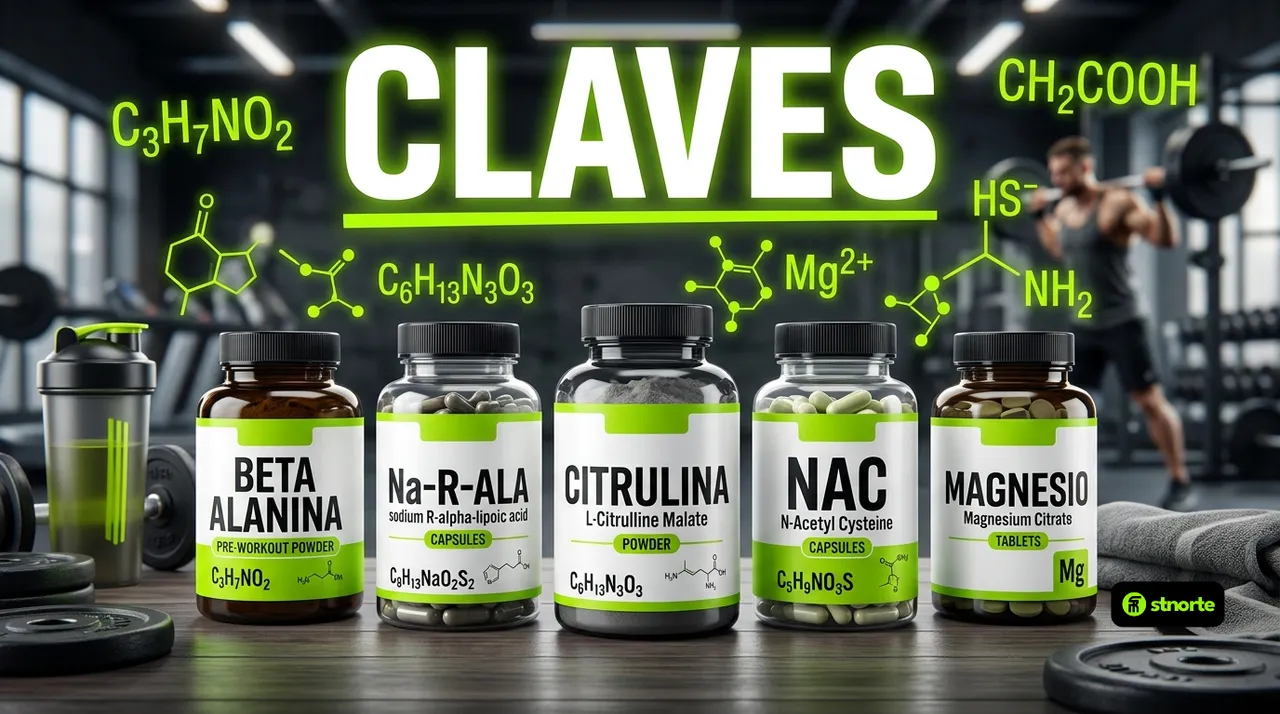 Cinco suplementos deportivos poco conocidos: beta alanina, citrulina, Na R-ALA, NAC y magnesio