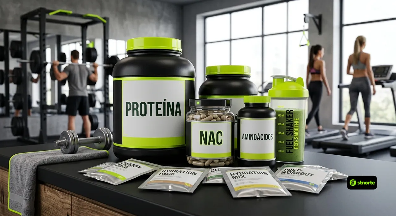 Suplementación deportiva de calidad: proteína, aminoácidos y más en un gimnasio