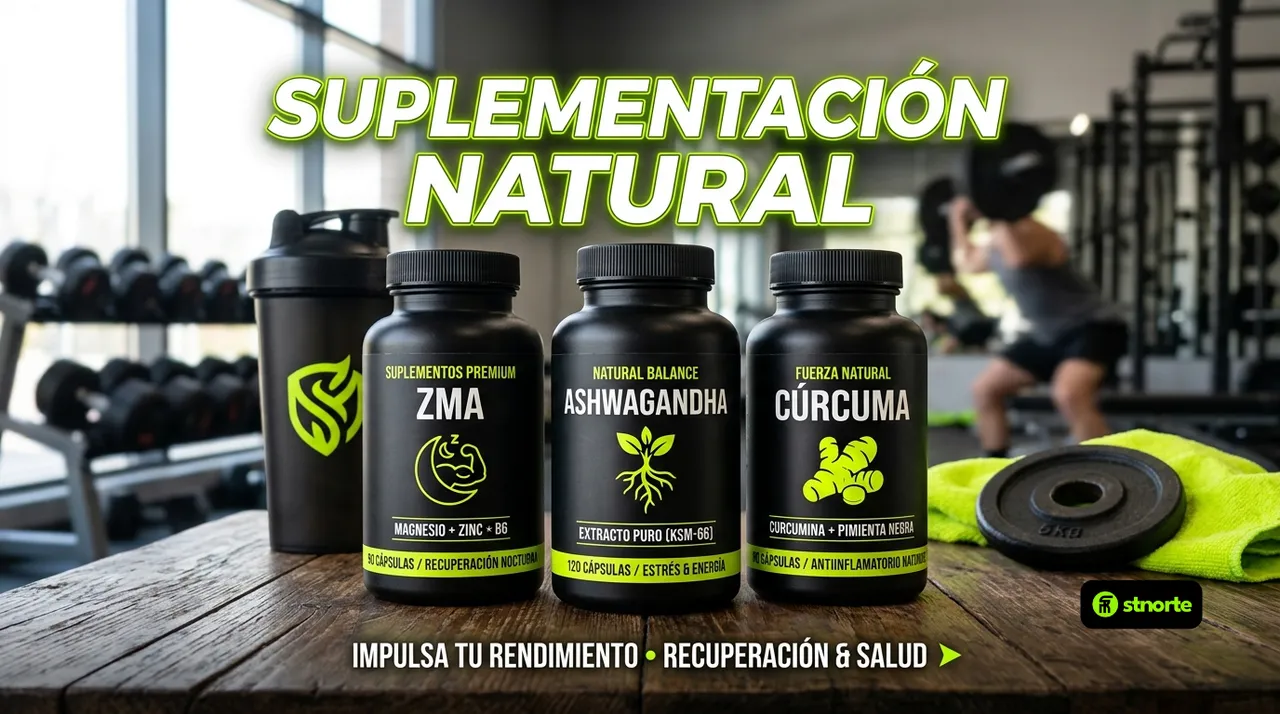 Suplementación natural para el entrenamiento: ashwagandha, ZMA y cúrcuma